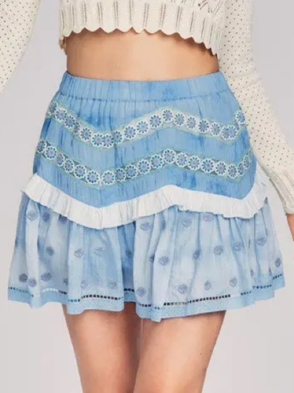 Loveshackfancy Felice mini skirt
